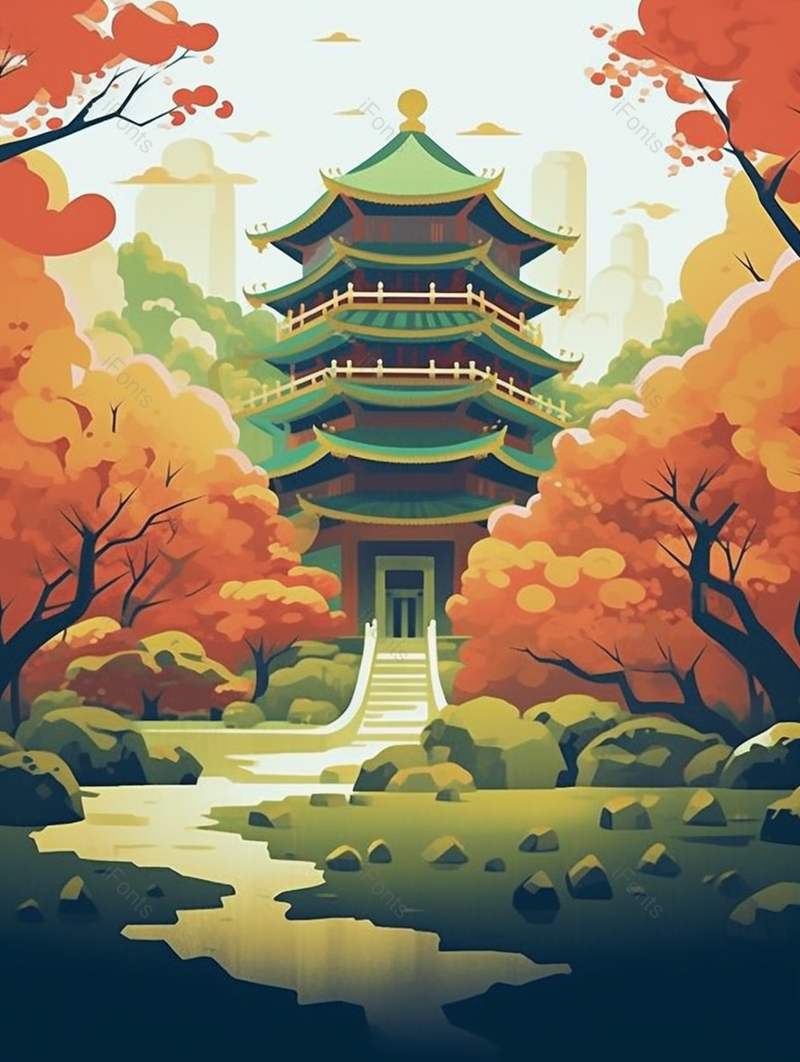 紫金山建筑文物插画背景,插画/手绘图,插画/手绘图库,插画/手绘图下载,插画/手绘